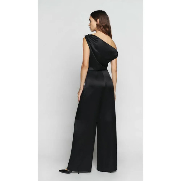 Reformation Annika Silk Jumpsuit NWT Size 2 - Picture 4 of 9
